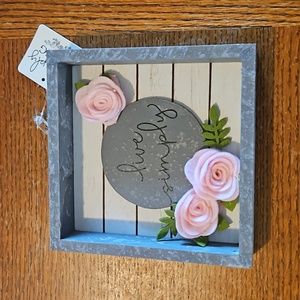 NWT 6" Live Simply Word Block